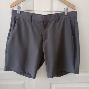 Fabletics Men's Onxy Gray The Only Short 8" Inseam Size 35
